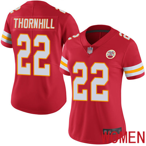 Women Kansas City Chiefs #22 Thornhill Juan Red Team Color Vapor Untouchable Limited Player Football Nike NFL Jersey->youth nfl jersey->Youth Jersey